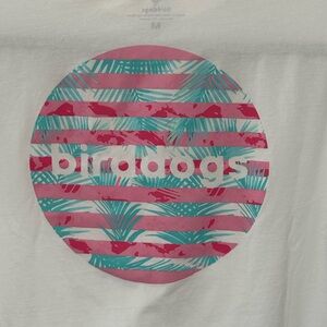 Birddogs White Tee with Pink Accent